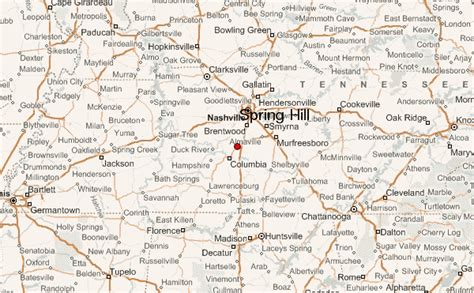 spring hill tennessee map.
